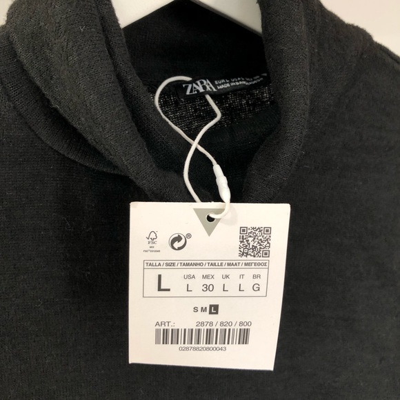 ZARA Black long sleeve turtleneck. - Picture 4 of 5